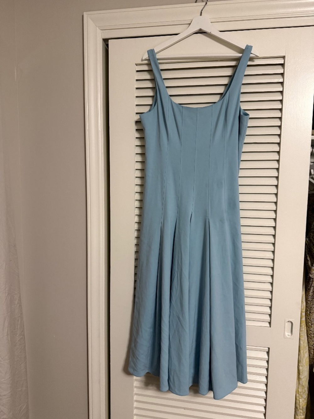 Banana Republic pleated light blue midi dress